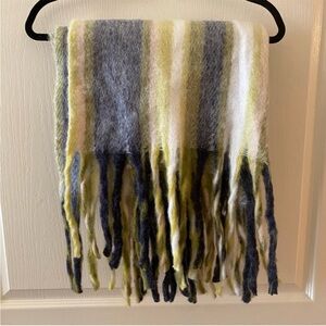 AERIE Striped Knit Blanket Scarf